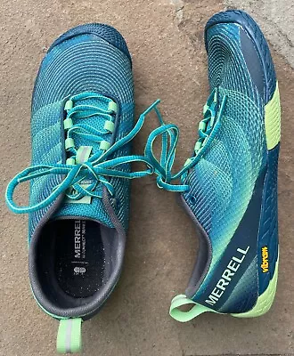 Merrell Vapor Glove 2 J35846 Barefoot Shoes Women 7.5 Trail Running Vibram Green • $32