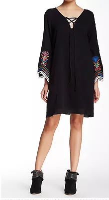 $29.99 • Buy NWT VAVA By Joy Han Willow Bell Sleeve Dress BLACK S