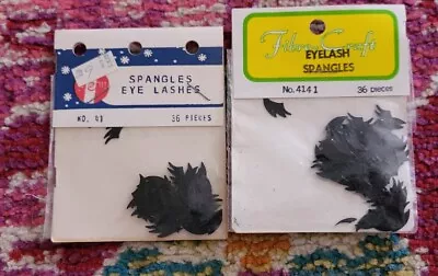 2 NEW NOS Vintage Packages  36 Count Doll Toy Making Eyelashes Eyelash Spangles • $13.79