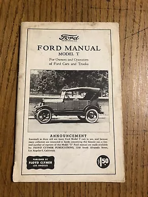 Ford Model T 1908-1927 Shop Service Repair Owner's Manual Hot-Rod Engine Guide • $79.99