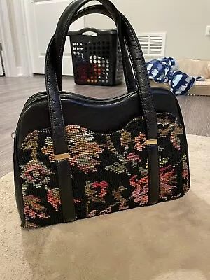 Vintage Handbag Carpet Bag Floral (missing Bottom Stud) • $20