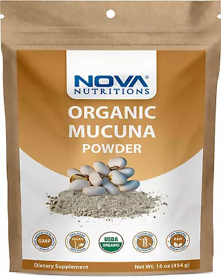 Certified Organic Mucuna Pruriens Powder (Contains Natural L Dopa) 16 OZ (454 Gr • $34.99