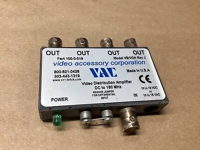 VAC BRICK Video Distribution Amplifier Dc To 180MHz 100-0-019 #102L69 • $33.99