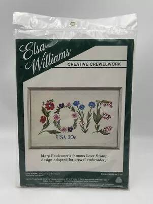 Elsa Williams Creative Crewelwork Kit  Love Stamp  #00306 ~ Sealed • $28.99