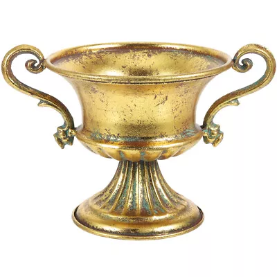 Metal Urn Planter Vintage Flower Pot Pedestal Vase Trumpet Wedding Decoration-PH • $23.16