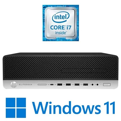 HP EliteDesk 800 G3 SFF Desktop PC Intel I7 7700 16G 256G NVMe USB-C Win 11 Pro • $299
