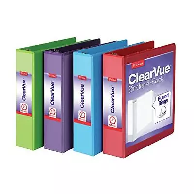 Cardinal 3 Ring Binders 2 Inch Binder With Round Rings Holds 475-Sheets Clear... • $30.96