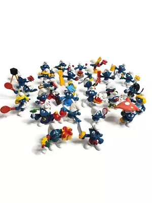 Lot Of 22 Vintage Mixed Smurfs Figures Schleich Peyo Toy Germany • $80