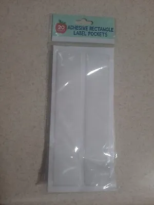 Adhesive Rectangle Label Pockets 20-ct • $4.99