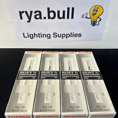 ⚡️LOT OF 4⚡️ Sylvania 20327 CF7DS/827/ECO DULUX 7W Compact Fluorescent • $28.99