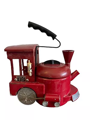 Vintage Kamenstein Tea Kettle World Of Motion Steam Engine Train 613 Red (PARTS) • $100