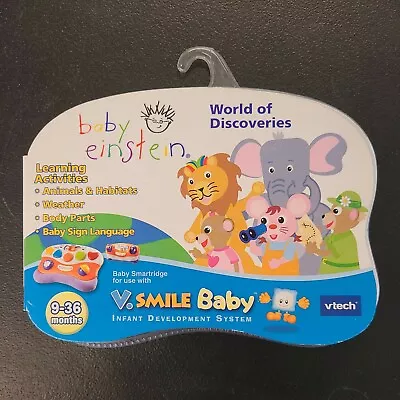 $12.60 • Buy NEW VTech VSmile Baby BABY EINSTEIN World Of Discoveries Smartridge 9-36 Months