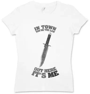 IN TOWN YOU'RE THE LAW T-SHIRT - Rambo Out Here It's Me Knife  • $40.65