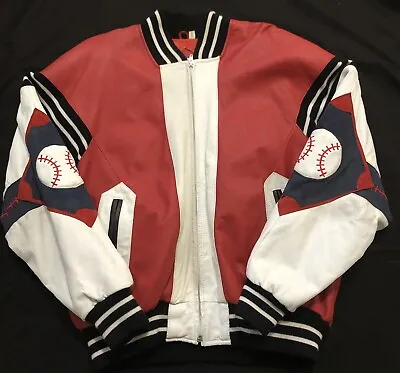 Vtg Michael Hoban Wheremi 1991 Baseball Varsity Leather Letterman Jacket Size M • $99.99