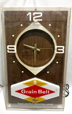 Vintage Light-up Grain Belt Showcase Clock - Works 12 1/2 X 20  • $195