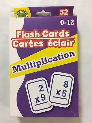 New Teaching Tree Math MULTIPLICATION Flash Cards Numbers 0-12 Includes 52 Cards • $6.19