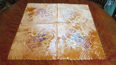 Antique Sculptured Velvet Table Scarf- 26 1/2 X 27 • $49