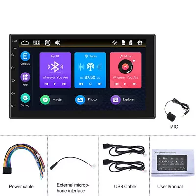 7in Bluetooth 4.0 Car Radio Stereo Player FM MP5 AUX USB Android/IOS Mirror Link • £80.88