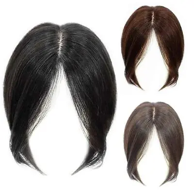 Mini Human Hair Toupee Clip In Topper Hairpieces Top Pieces For Women Hair UK • £11.99