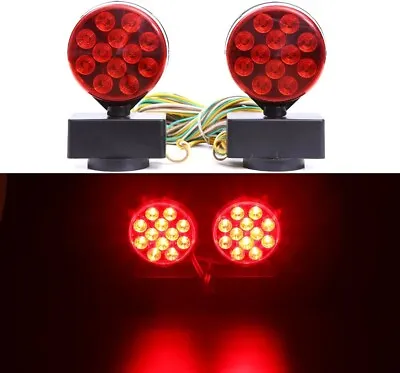 New LED 12V Magnetic Towing Tow Light Kit Trailer RV Dolly Tail Car Boat Truck • $25.99