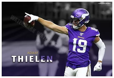 Vikings Wide Receiver Adam Thielen Huge 19 X13  Action Photo	 • $12.95