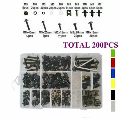 200x Fairing Body Bolts Kit Screws Clip For Kawasaki ZX-11C All Year • $26.99