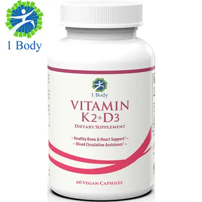 $14.99 • Buy Vitamin K2+D3 Supplement Strong Bones, Healthy Heart & Mood Booster - Vegetarian