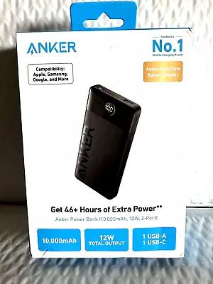 Anker - Power Bank W/ Digital Display (10000mAh 12W 2-Port) - Black • $18.95