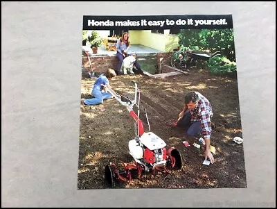 1975 Honda F-28 K1 Tiller Rototiller Vintage Sales Brochure Spec Folder • $19.16