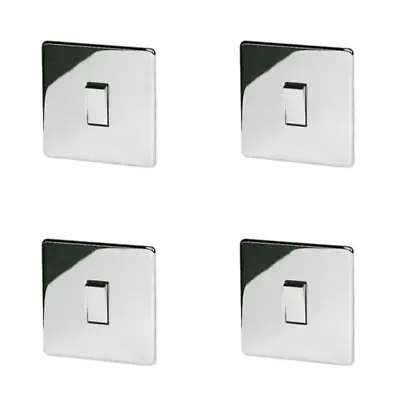 4 X Crabtree 7170/HPC Platinum Screwless Low Profile Light Switches 1G 2Way 10A • £52.55