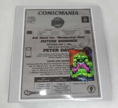 Marvel Masterpieces Series 1 And 2 Complete Binder 1992 SkyBox SIGNED HULK CARD • $272.95