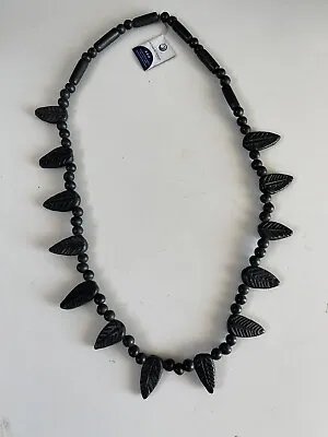 NWT Oaxacan Barro Negro (Black Clay) Beaded Leaves Necklace • $18.99