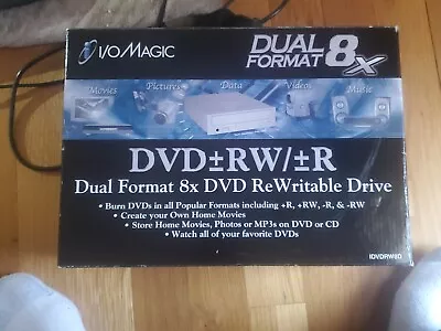 ⚡️NEW I/O MAGIC Dual Format 8X DVD Rewritable Burner Drive IDVDRW8D SEALED BOX⚠️ • $14