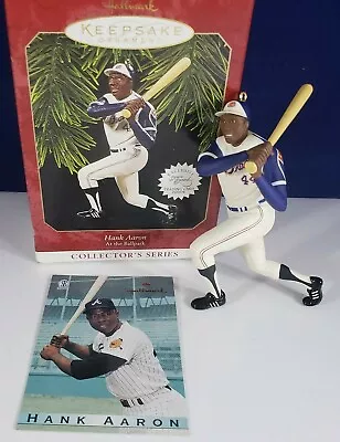 Vintage 1997 Hank Aaron MLB Atlanta Braves Trading Card Hallmark  Ornament • $14.99