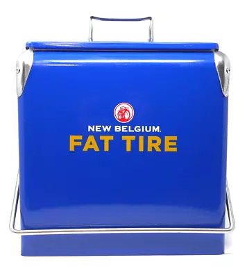 New Belgium Fat Tire Brewing Metal Cooler Beer Brewery VINTAGE • $59.95