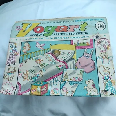 Vogart 705 Transfer Patterns Embroidery Painting Toddlers Babies CUT • $5