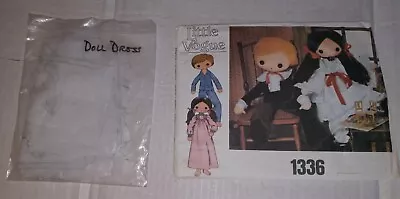 Uncut VTG Little Vogue Stuffed Boy & Girl Doll W/Clothes Pattern 1336 Nightgown • $7.99