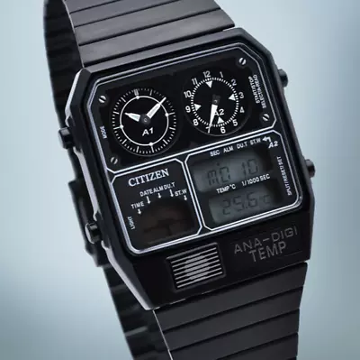 CITIZEN COLLECTION ANA-DIGI TEMP JG2105-93E Analog Digital Black Watch Unisex • $405.02