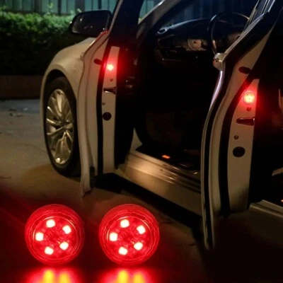 $6.99 • Buy 2Pcs Wireless Car Door LED Opening Door Safety Anti-collid Light Opened Lamp Red