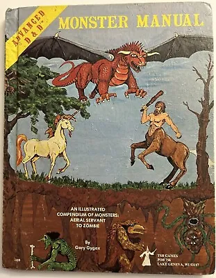 Monster Manual AD&D TSR Wizard Logo 1st Edition #2009 Mike Carr SEPT 27 1977 ￼ • $105.95