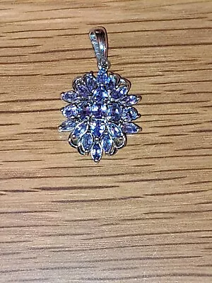 Tanzanite Cluster Pendant 925 Sterling Silver  • £17.99