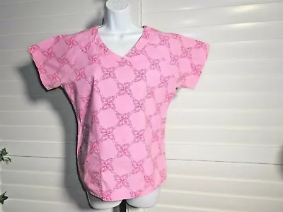 Baby Phat Pink Baby Phat Print Scrub Nurses Top Size S • $17.99