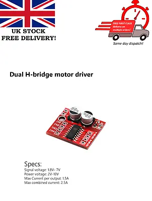 Dual H Bridge DCmotor/Stepper Motor Driver With MX1616 Chip • £3.85