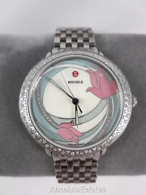 NEW Michele Limited Edition Serein Mid 16 Diamond Flower Watch MW21B01A1990 NIB • $1234.98