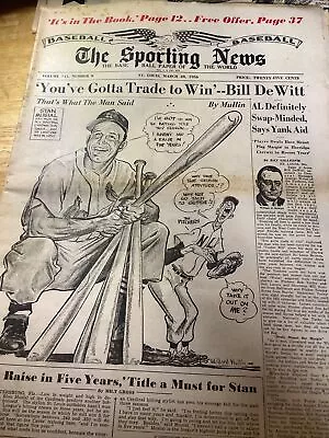 1956 Sporting News  WONDERFUL BASEBALL ERA NEWS!  STAN MUSIAL ⚾️ MICKEY MANTLE • $30