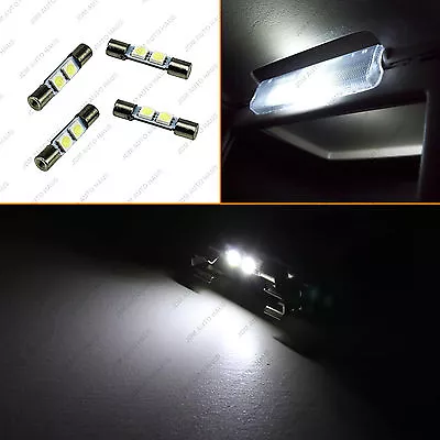 4x White Sun Visor Vanity Mirror LED Lights F30-WHP 6614F 6641 Fuse Type Bulbs • $7.89