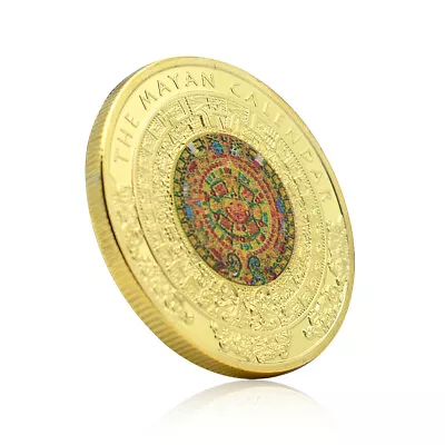 Mayan Calendar Gold Coin Collectibles Medal Maya Civilization Souvenir Present • $3.61