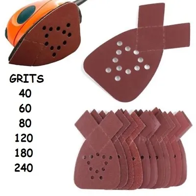 £3.85 • Buy Mouse Sanding Sheets Palm Sander Pads Detail Sander Sandpaper 40 - 240 Grit
