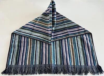 NEW MISSONI Multi-color Striped Chenelle Throw - Made In Italy • $250