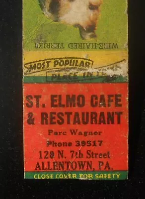 1940s St. Elmo Cafe & Restaurant Perc Wagner 120 N. 7th Street Allentown PA MB • $0.99